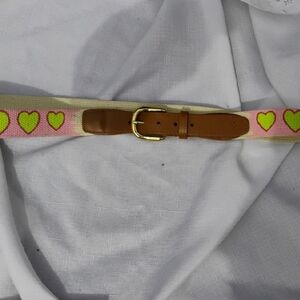 Pink and Green Heart Patterned Belt
